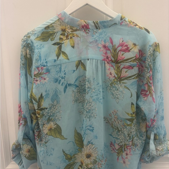 Kut from the Kloth Jasmine Chiffon Button-Up Shirt M - Picture 9 of 11